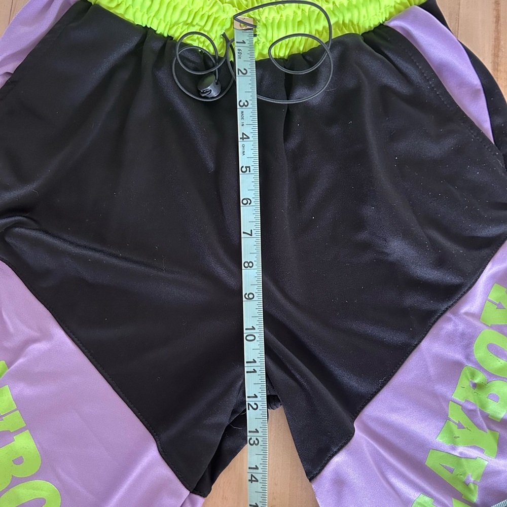 Playboy Black and Lilac Misguided Sweatpants/Joggers - Picture 6 of 8